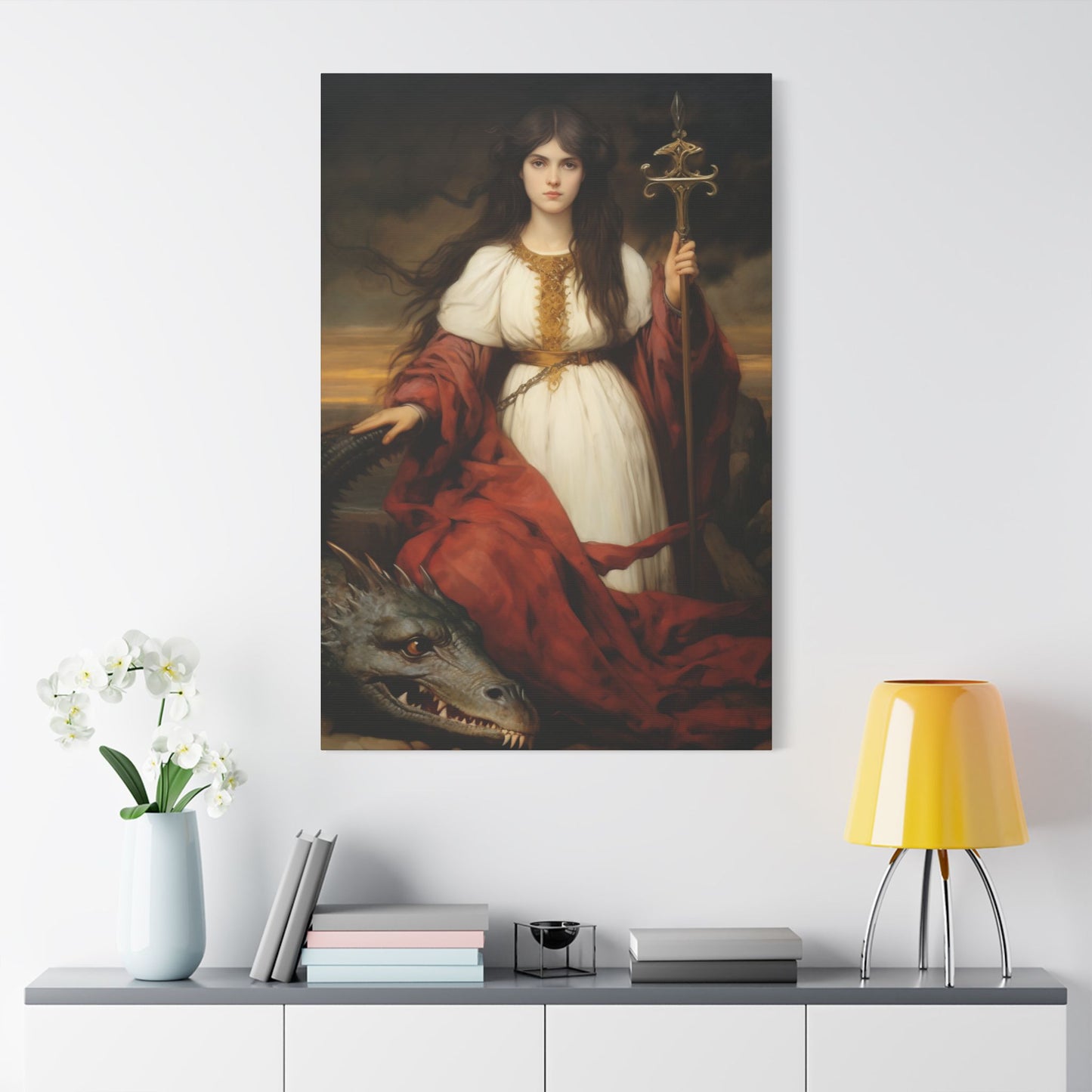 Saint Martha of Bethany Canvas Print - Multiple Sizes - Catholic Home art - Museum Wrapped Canvas - Sanctified Souls Print