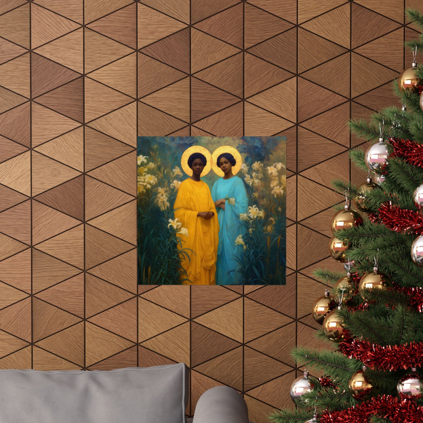 Saint Perpetua and Saint Felicity  - Sanctified Souls Print - Multiple Sizes - Premium Posters - Catholic Art - Christian Home Decor Artwork