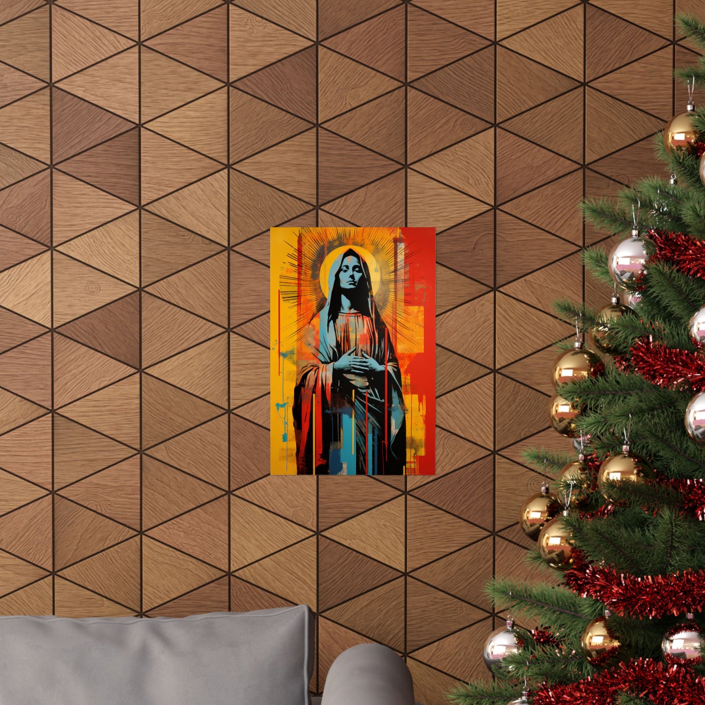 Mary's Light - Sanctified Souls Print - Multiple Sizes - Premium Matte Vertical Posters - Virgin Mary Pop art Print