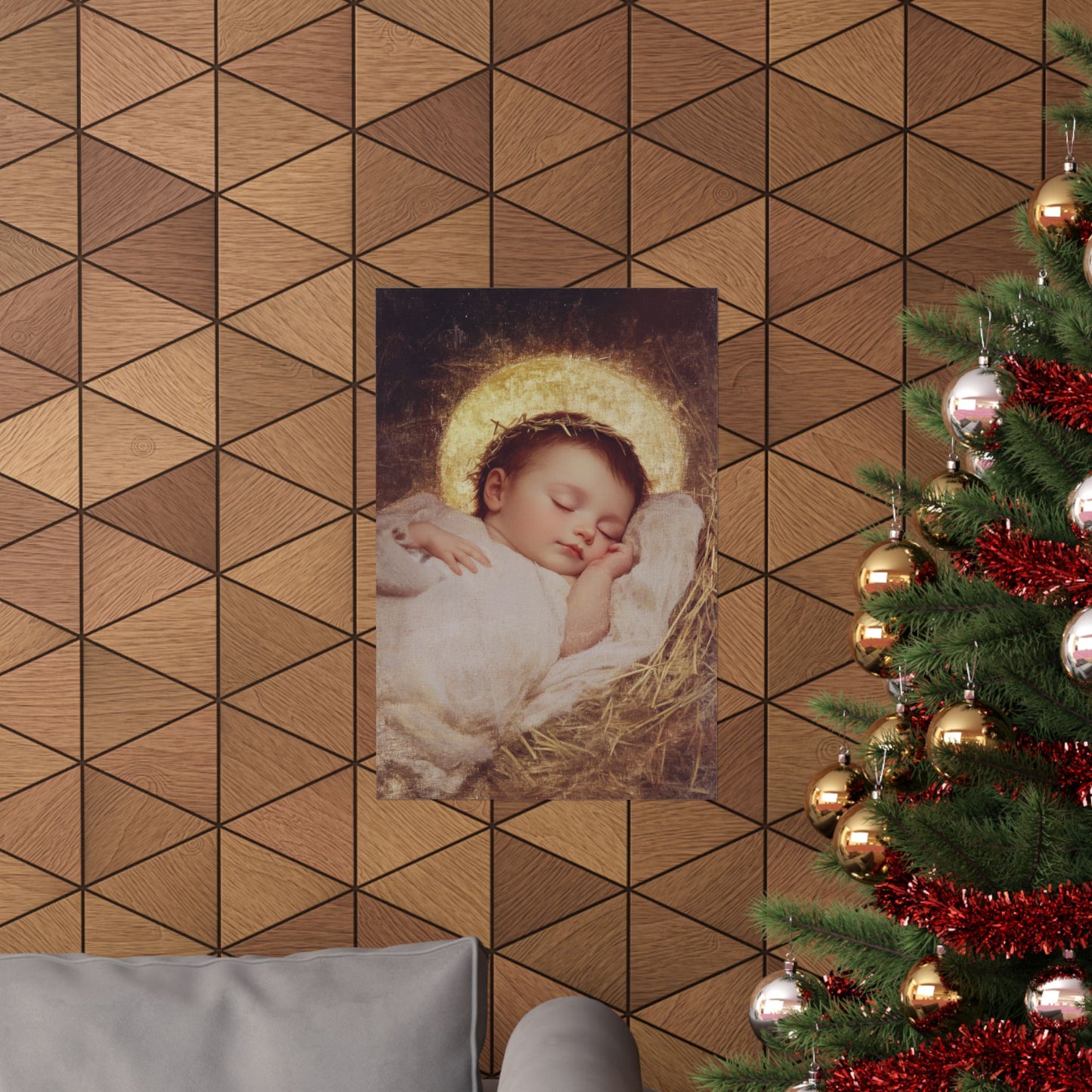 The Christ Child Born Into the Quiet of the World - Sanctified Souls Print - Multiple Sizes - Premium Matte Vertical Posters
