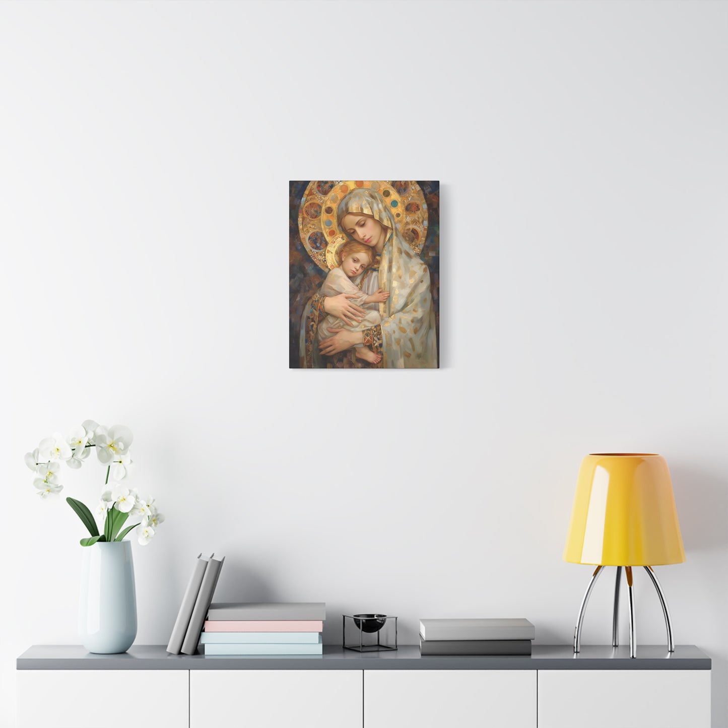 Madonna and Child - Gallery Wrapped Canvas - Sanctified Souls Print - Religious Art for your Home - The Virgin Mary and The Christ Child