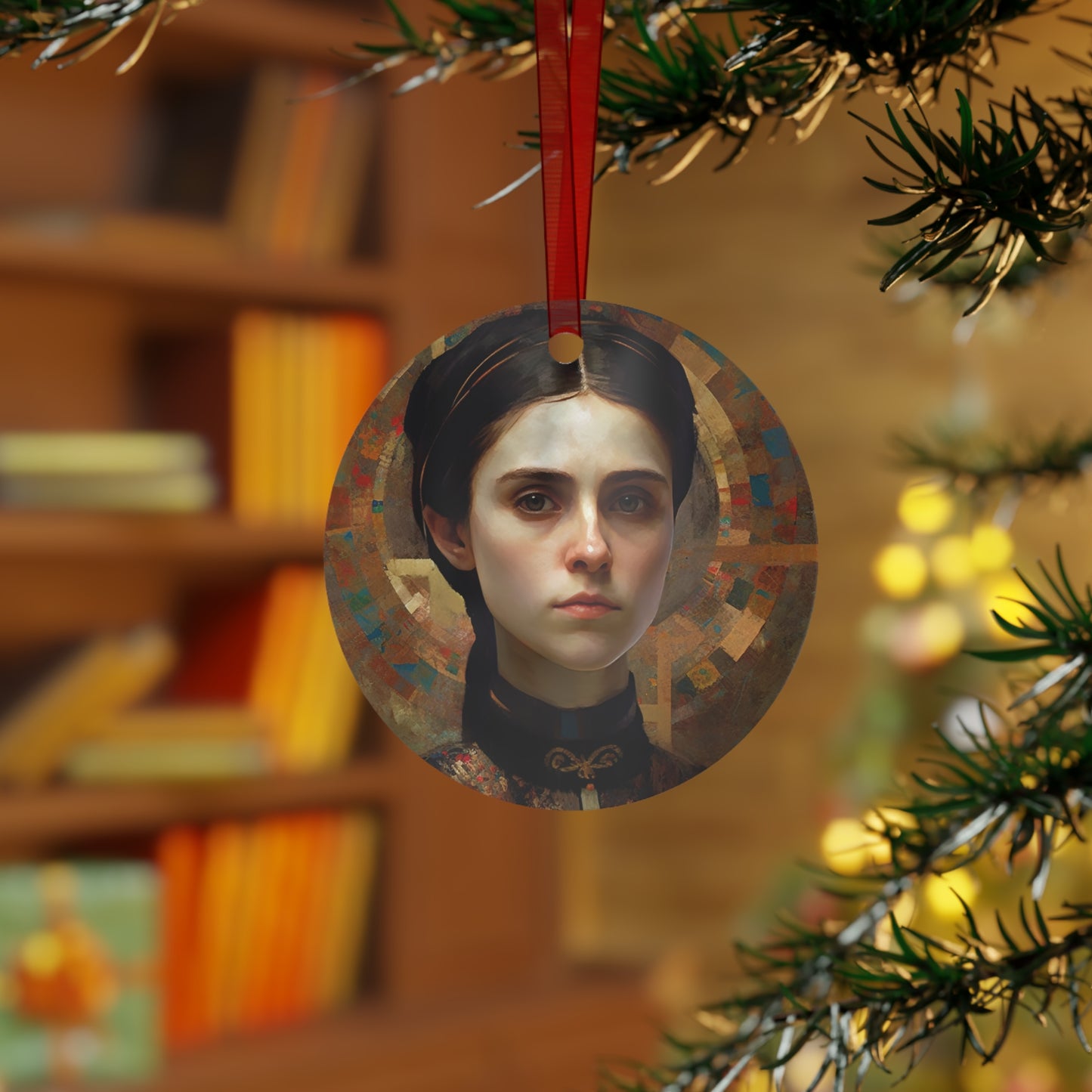 Saint Gemma Galgani Metal Ornament - Religious Holiday Christmas Ornament and Keepsake - Double sided Keepsake Religious Ornament
