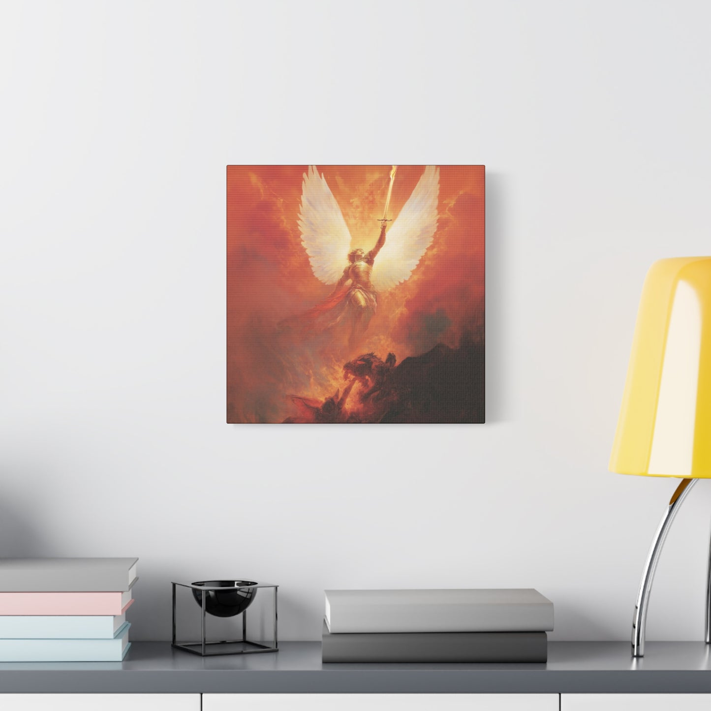 Saint Michael the Archangel -  Museum Wrapped Canvas - Sanctified Souls Print - Religious Art for your Home - Angel Art - Religious