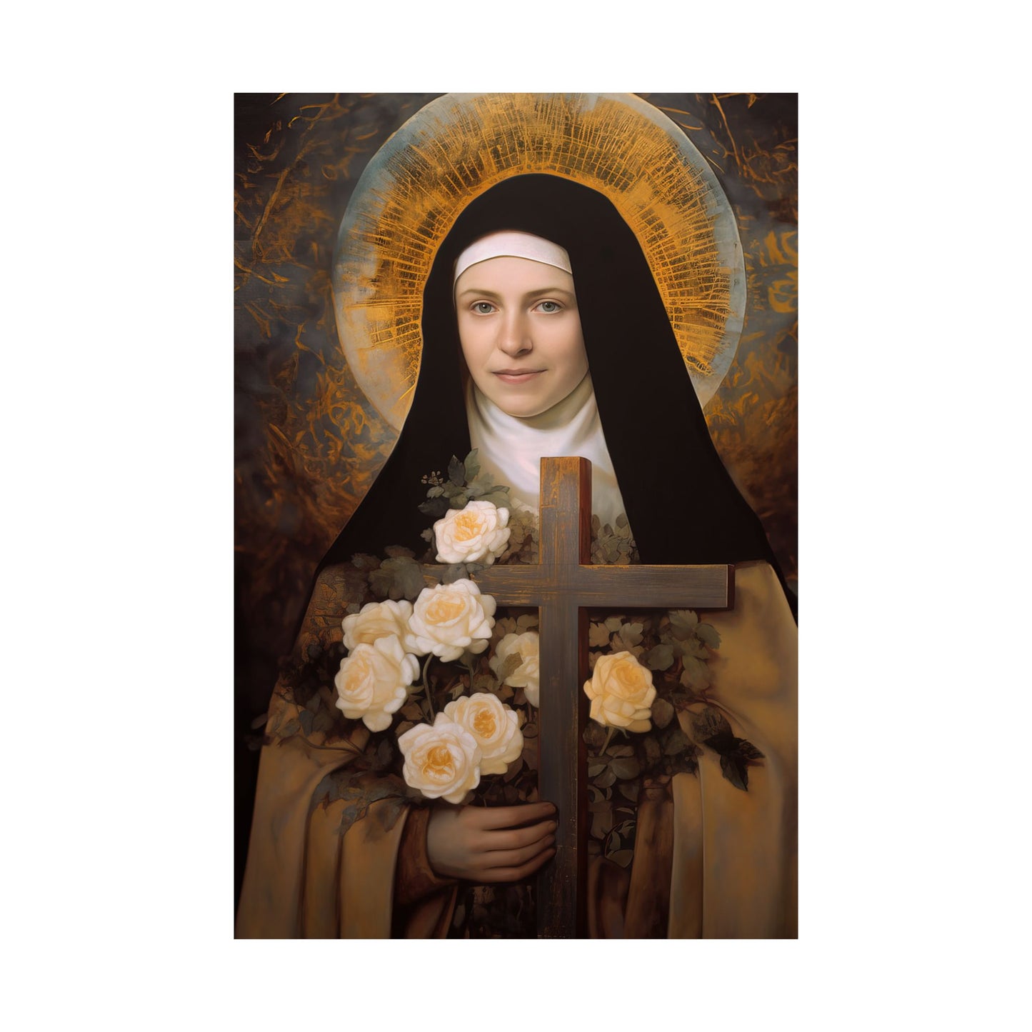 Saint Thérèse of Lisieux - Sanctified Souls Print - Multiple Sizes - Premium Matte Vertical Posters