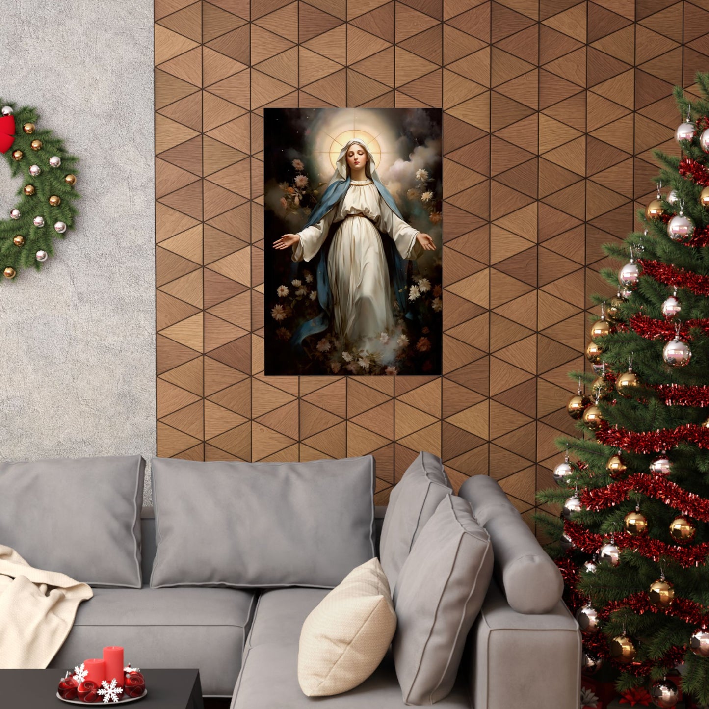 Ethereal Beauty - The Immaculate Mother - Sanctified Souls Print - Multiple Sizes - Premium Matte Vertical Posters - Immaculate Mary