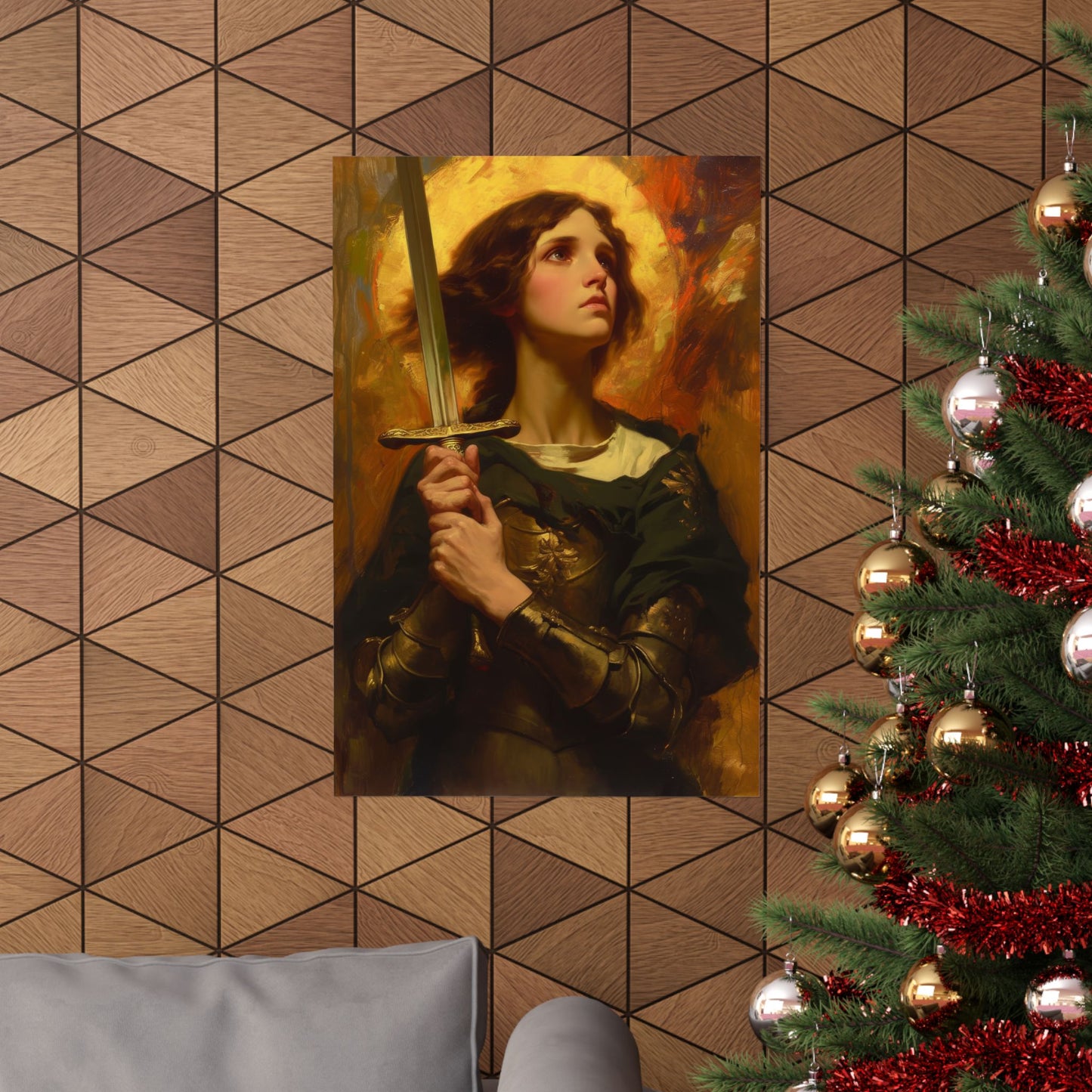 Portrait of Saint Joan of Arc Print - Sanctified Souls Print - Multiple Sizes - Premium Matte Vertical Posters