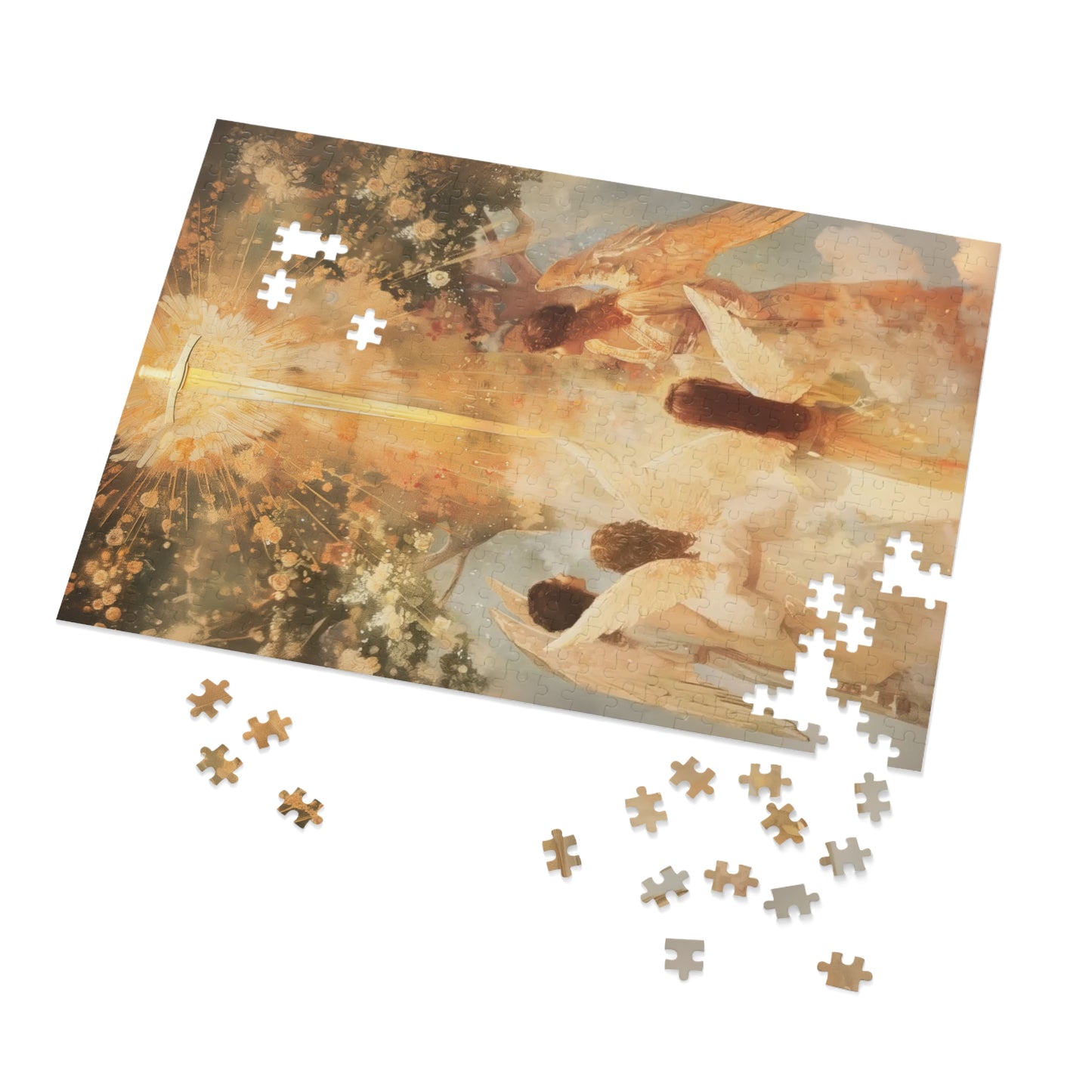 The Watchers of the First Dawn - Guardians of Eden - Puzzle & Keepsake Tin - Religious Jigsaw Puzzle (30, 110, 252, 500,1000-Piece)