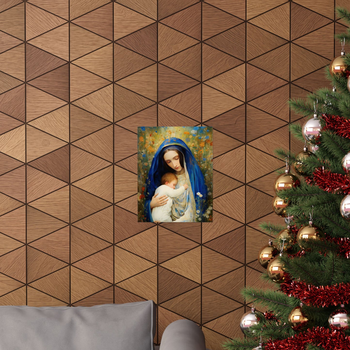 The Eternal Mother Mary and the Infant Jesus - Sanctified Souls Print - Multiple Sizes - Premium Matte Vertical Posters
