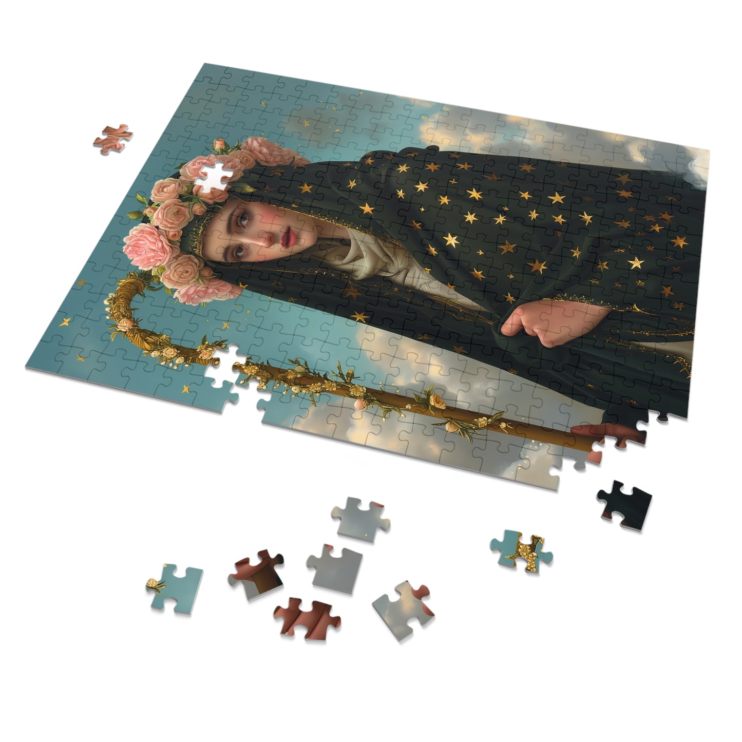 Saint Aldegund / Aldegundis - Puzzle and Keepsake Tin - Religious Jigsaw Puzzle (30, 110, 252, 500,1000-Piece) - Religious Puzzle