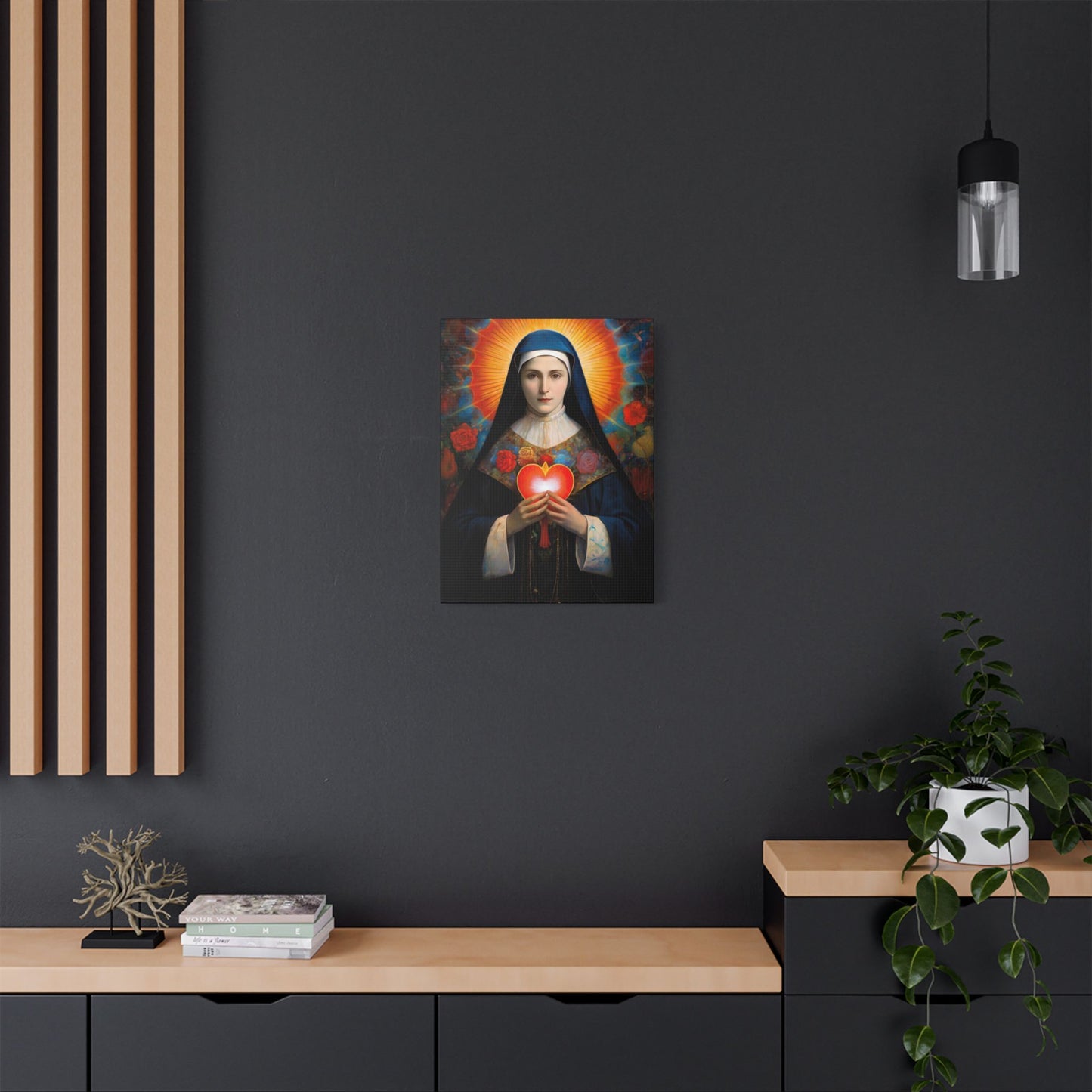 Saint Jane Frances de Chantal Canvas Print - Multiple Sizes - Catholic Home art - Museum Wrapped Canvas - Sanctified Souls Print