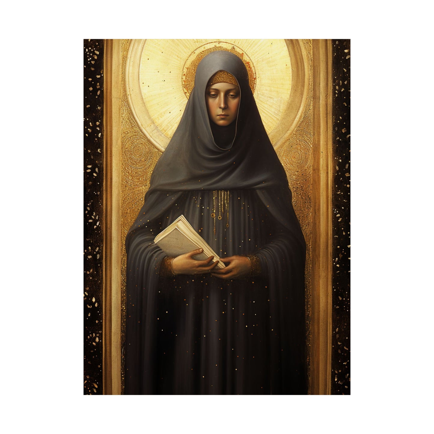 Saint Monica of Hippo - Print - Sanctified Souls Print - Multiple Sizes - Premium Matte Vertical Posters