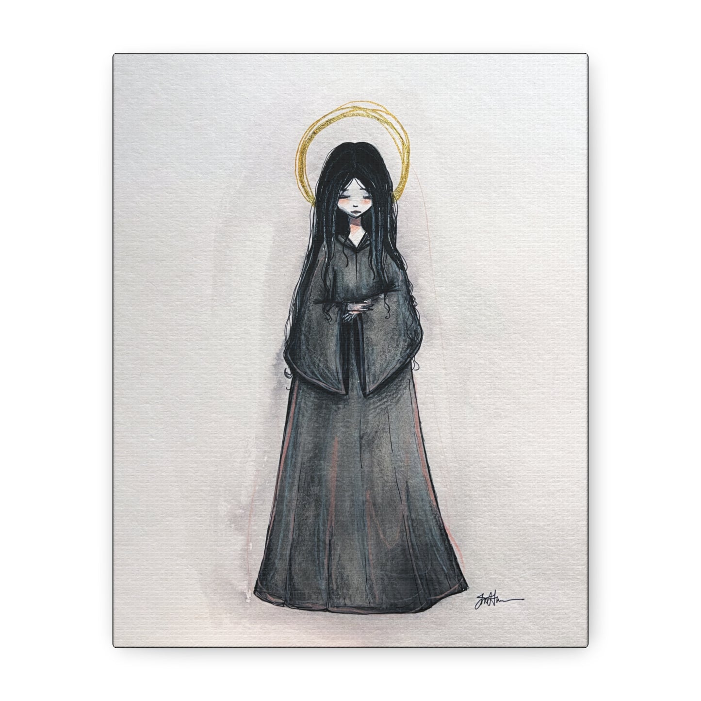 Blessed Mary Magdalen Kiota Hand-Drawn Catholic Canvas Print | Martyrs of Japan Sacred Art | Sanctified Solocosmo Religious Artwork
