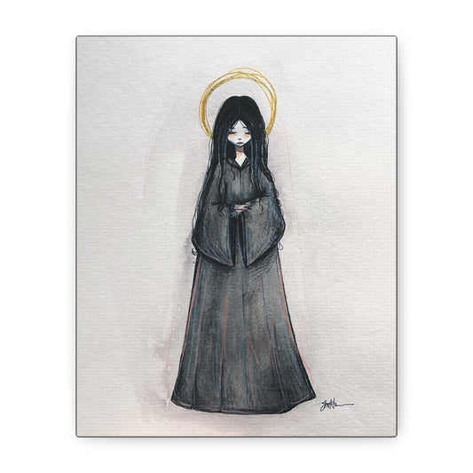 Blessed Mary Magdalen Kiota Hand-Drawn Catholic Canvas Print | Martyrs of Japan Sacred Art | Sanctified Solocosmo Religious Artwork
