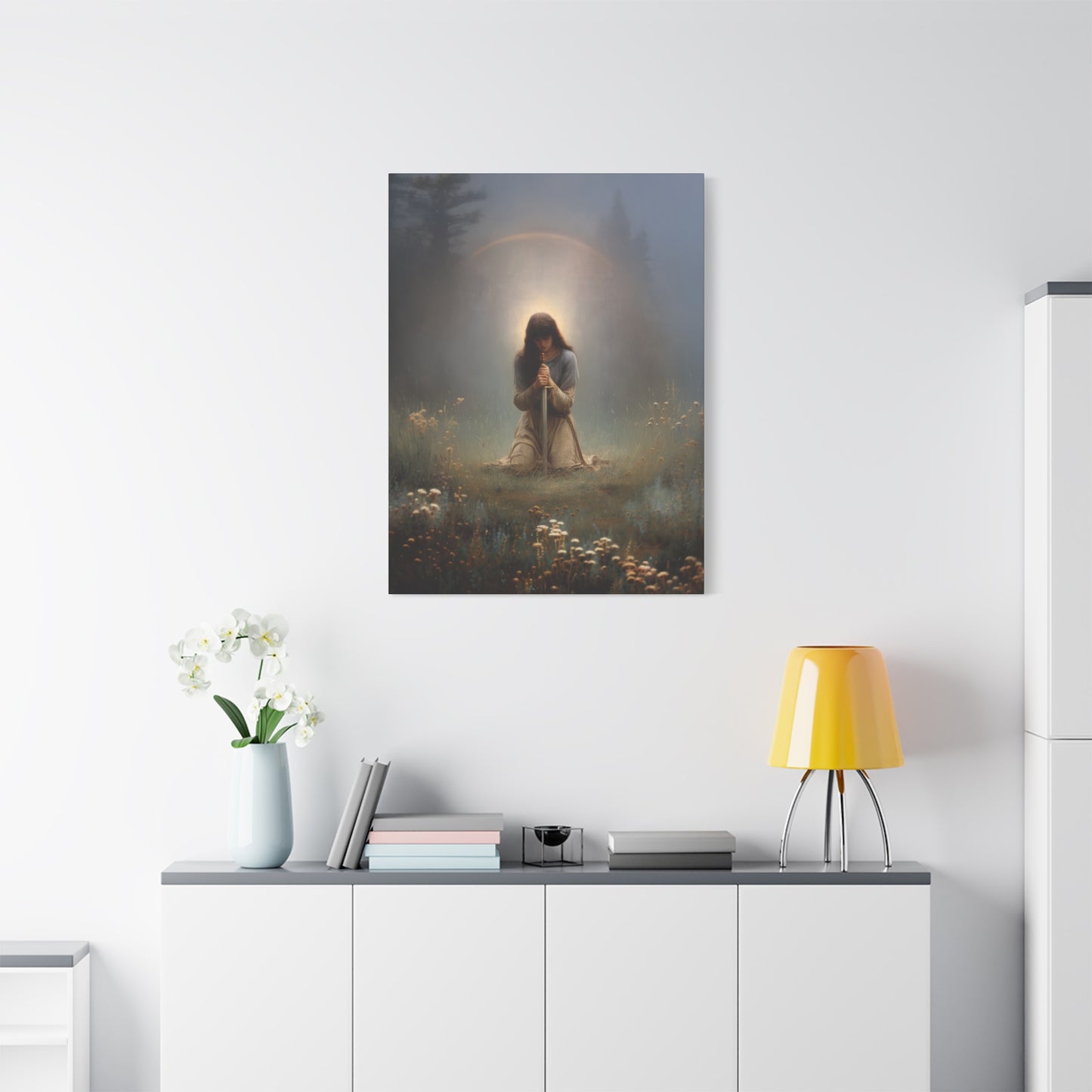 Saint Joan of Arc -  Museum Wrapped Canvas - Sanctified Souls Print - Religious Art for your Home - Catholic Patron Saint Art