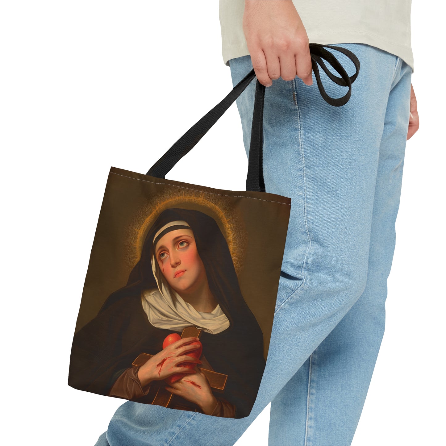 Saint Veronica Giuliani Tote Bag - Large Medium Small Faith Art Bag - Catholic Faith Purse - Religious Carry All