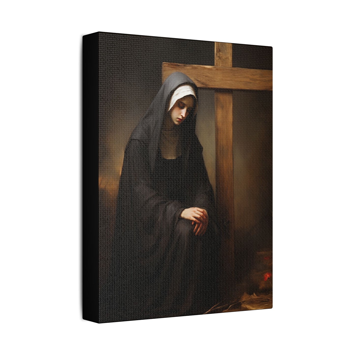Saint Clare of Montefalco Canvas Print - Multiple Sizes - Catholic Home art - Gallery Wrapped Canvas - Sanctified Souls Print