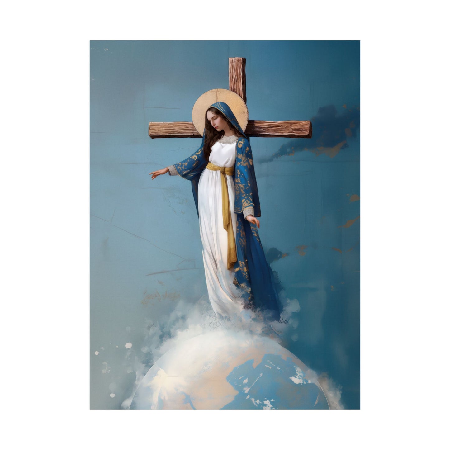 The Lady Of All Nations - Marian Devotion - Mother Mary - Sanctified Souls Print - Multiple Sizes - Premium Matte Vertical Posters