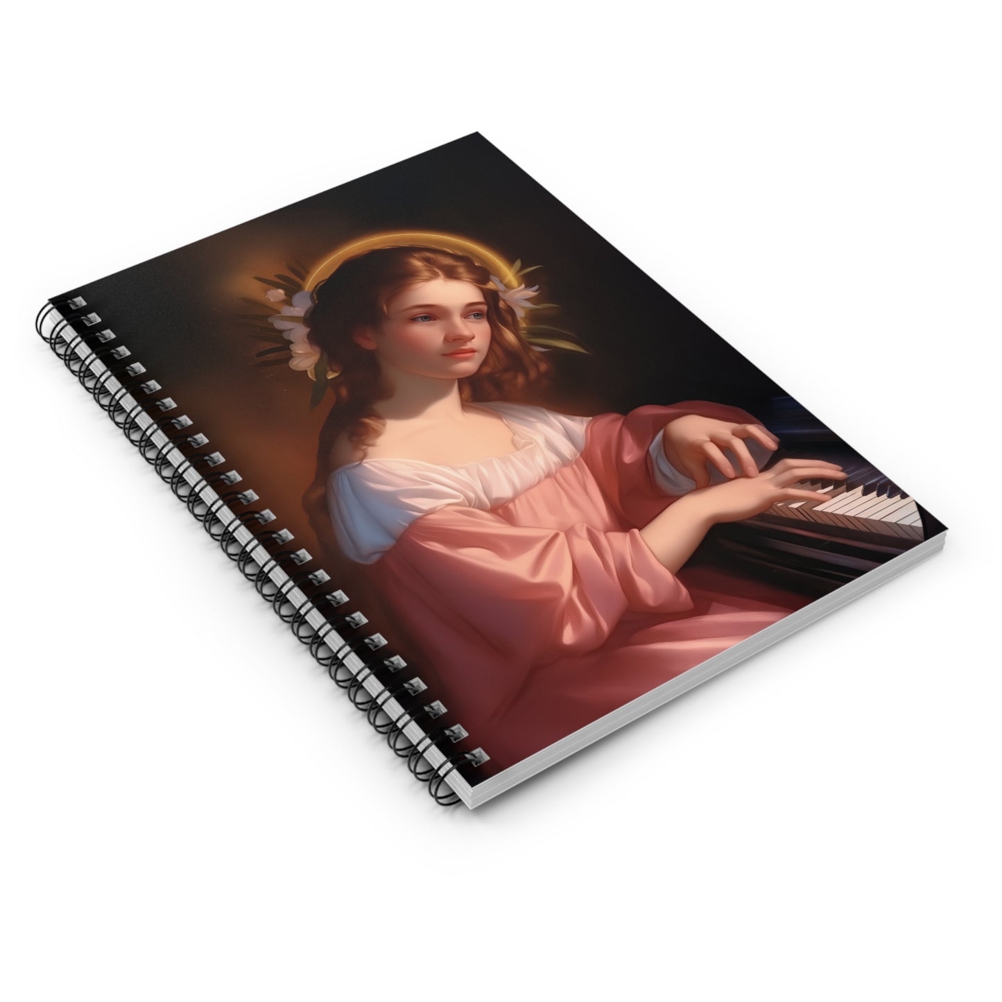 Saint Cecilia - Religious - Spiral Notebook - Ruled - Catholic - Devotional - Journal Diary