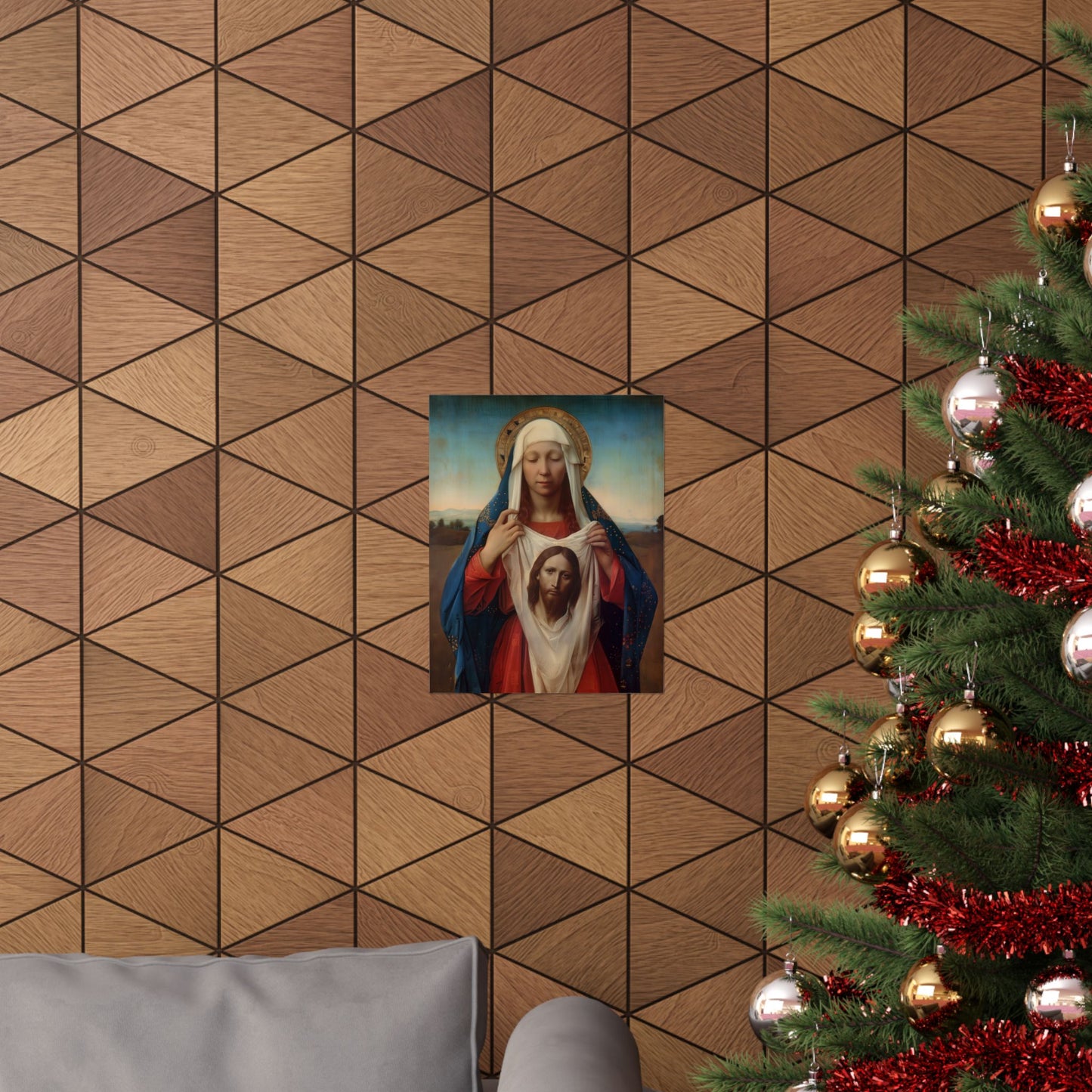 Saint Veronica / Saint Veronica's Veil - Sanctified Souls Print - Multiple Sizes - Premium Posters - Catholic Art - Christian painting