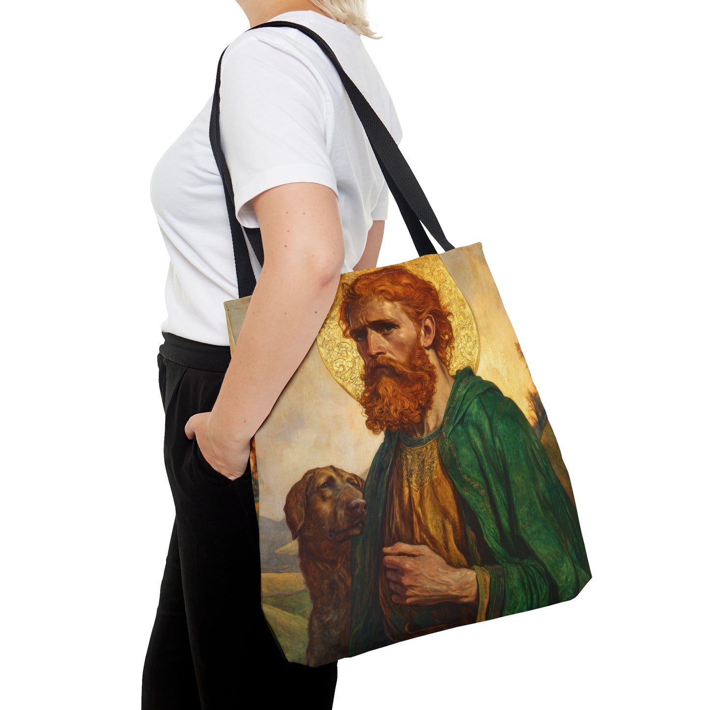 Saint Andrew the Scot Tote Bag - Large Medium Small Faith Art Bag - Catholic Faith Purse - Religious - Reusable - Prayer Bag
