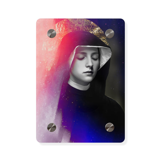 Saint Faustina Kowalska Wall Art Panel - Ready to Hang Acrylic Print - Catholic Saint Art - Patron Saint Print - No Frame needed