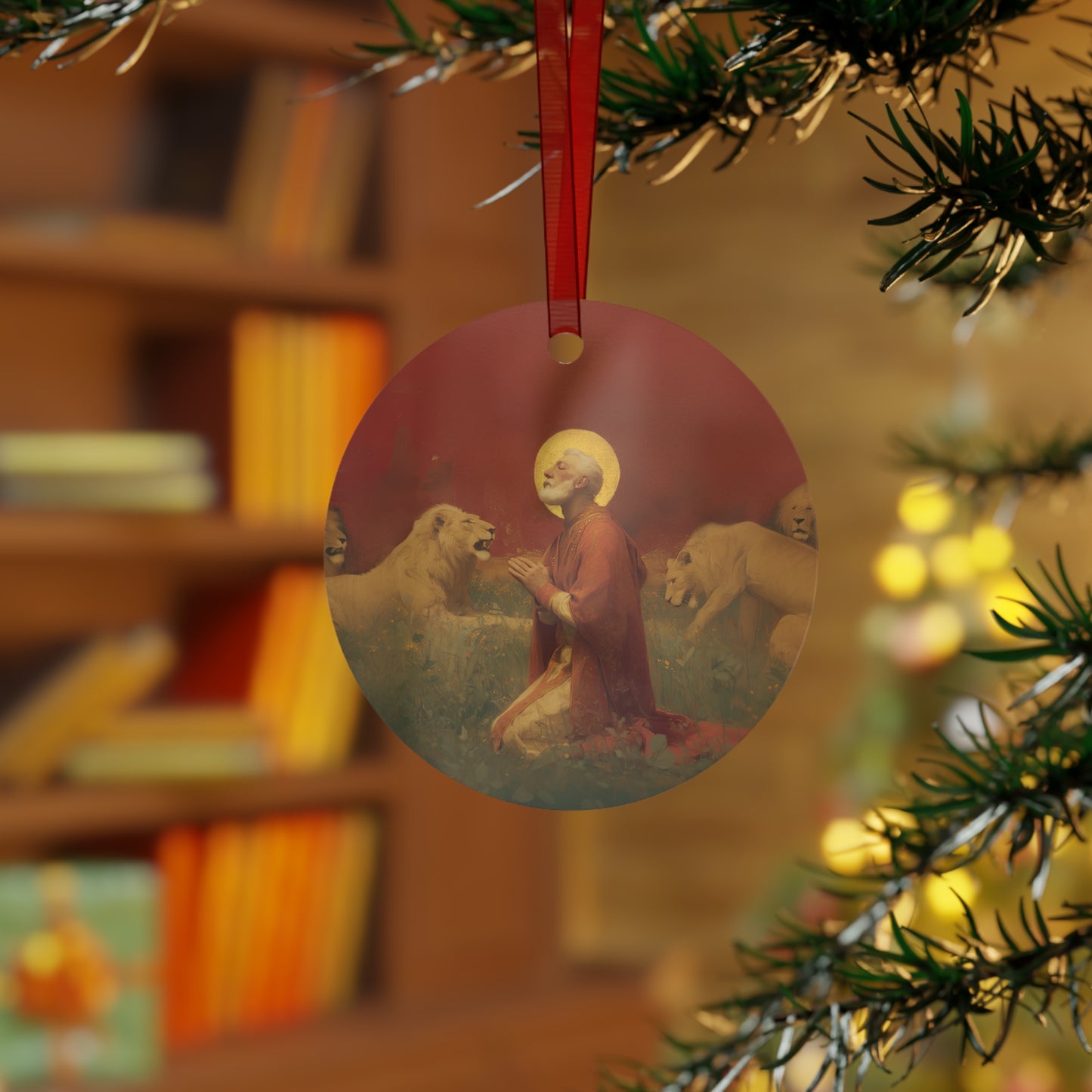 Saint Ignatius of Antioch Metal Ornament - Religious Holiday Christmas Ornament and Keepsake - Prayer Ornament