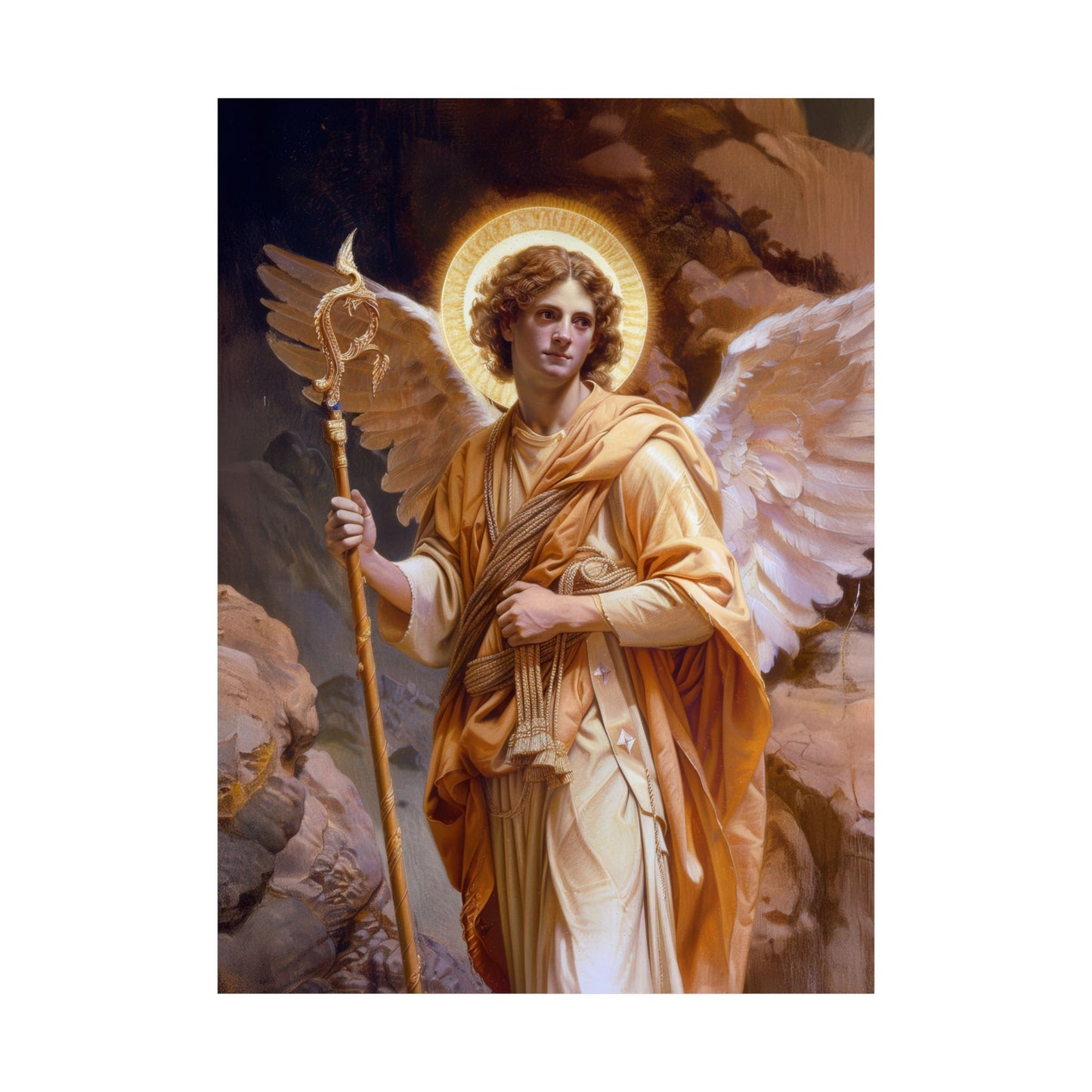 Saint Raphael the Archangel - Sanctified Souls Print - Multiple Sizes - Premium Matte Vertical Posters