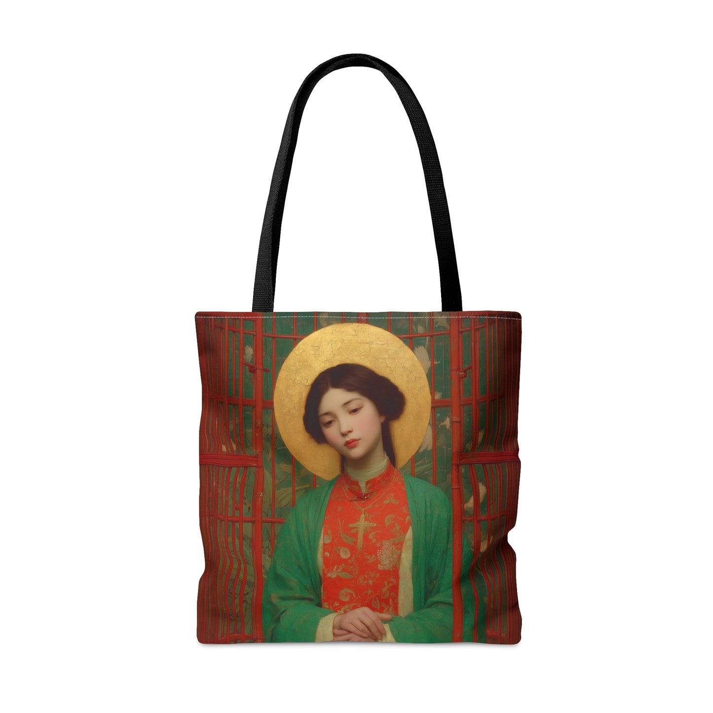 Saint Agnes Tsao Kou Ying - Tote Bag - Large Medium Small Faith Art Bag - Bible Study Faith Purse - Double Sided