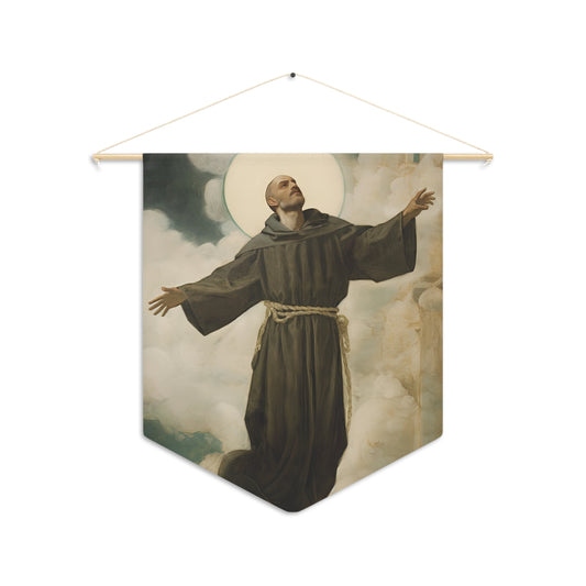 Saint Joseph of Cupertino Wall Banner / Wall Hanging - Our Lady of Guadalupe - Catholic Home Art - Saint Art for your home - 18" x 21"