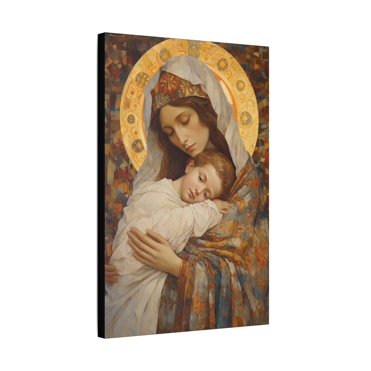 Cradle of Grace - Madonna and Christ Child - Museum Wrapped Canvas - Sanctified Souls Print - Religious Art for your Home - The Virgin Mary