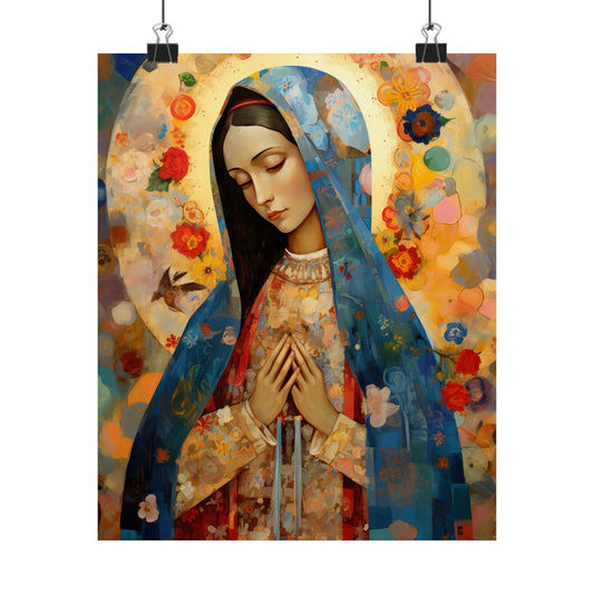 Mary's Silent Blessing - Sanctified Souls Print - Multiple Sizes - Premium Matte Vertical Posters