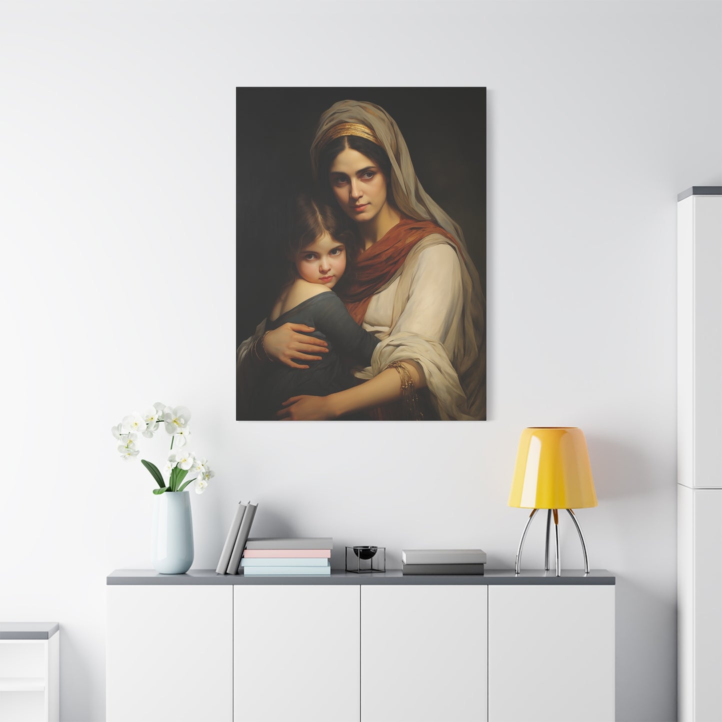 Saint Anne mother of Mary the Blessed Virgin - Museum Wrapped Canvas - Sanctified Souls Print - Religious Art for your Home