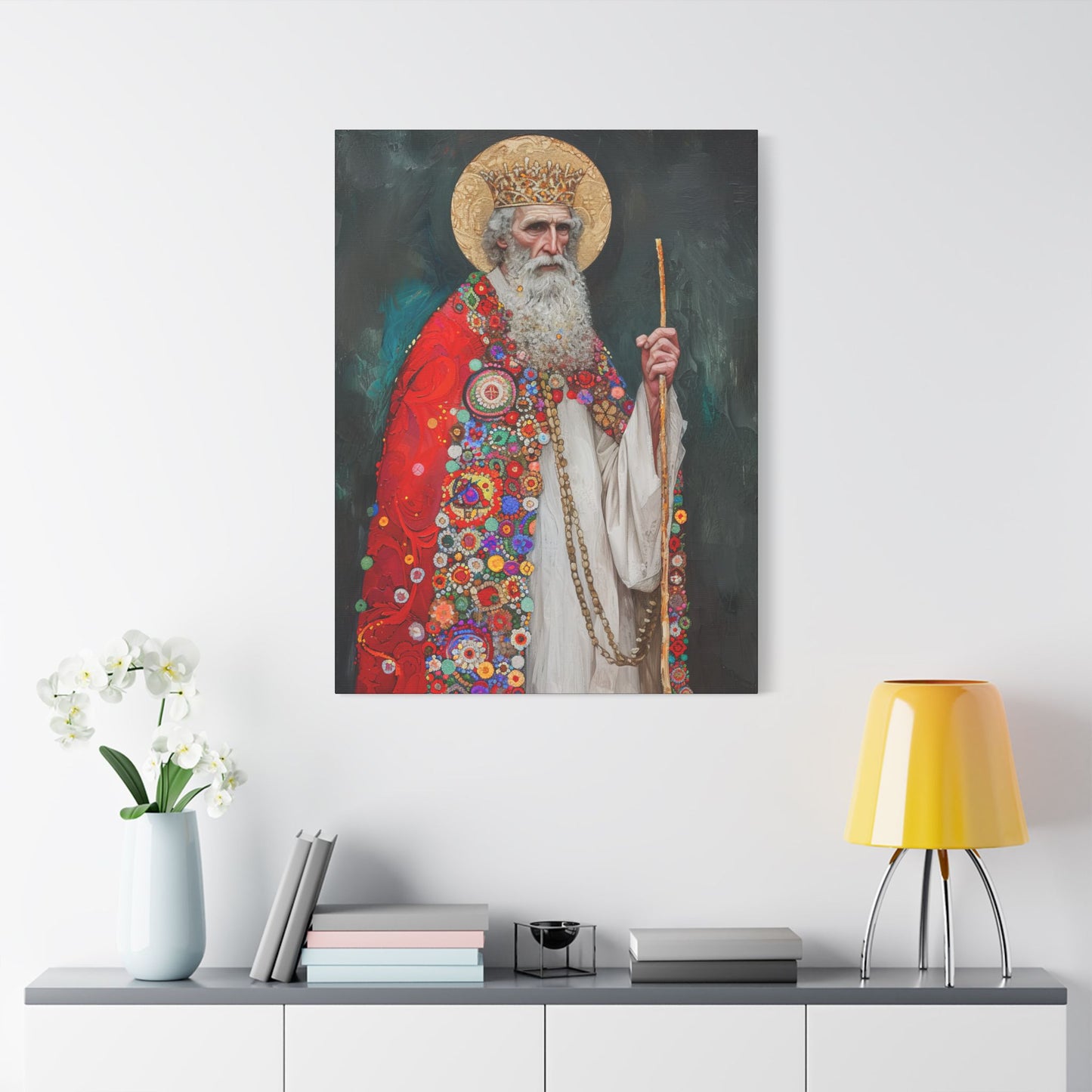 Saint Richard the Pilgrim / Richard of Wessex - Museum Wrapped Canvas - Sanctified Souls Print - Religious Art for your Home