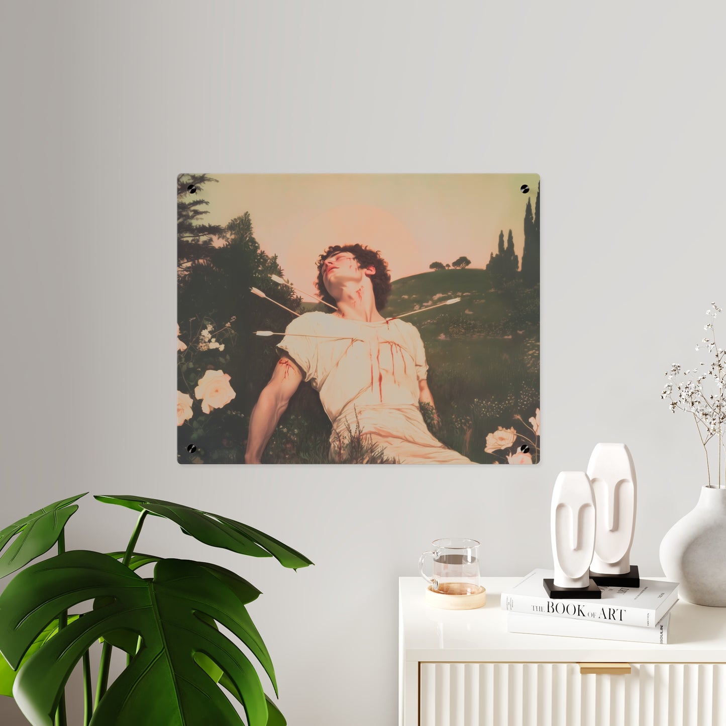 Saint Sebastian Wall Art Panel - Ready to Hang Acrylic Print - Catholic Saint Art - Patron Saint Print - No Frame needed