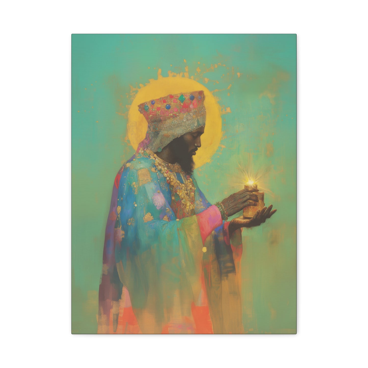 Balthazar and the Gift of Foretold Sorrow - 3 Wise Men - Gallery Wrapped Canvas - Print - Religious Art for your Home - Catholic