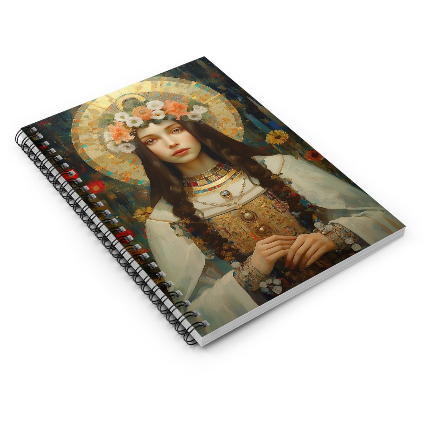Saint Dorothy Journal - Sanctified Souls Art - Religious Based Notebook - Spiral Notebook - Ruled Line