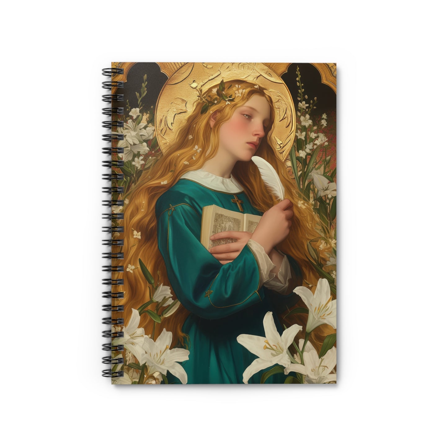 Saint Petronilla - Sanctified Souls Art - Religious - Spiral Notebook - Ruled Line - Catholic Religious art present gift -  Journal