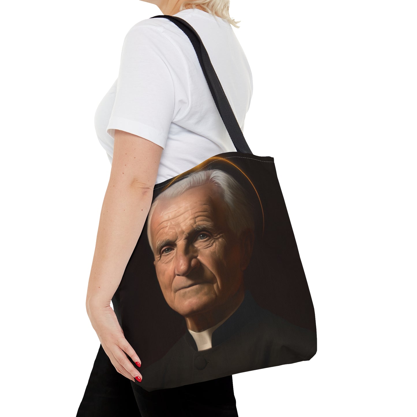 Saint André Bessette Tote Bag - Purse - Three sizes - Large Medium Small Faith Art Bag - Catholic faith carry-all purse - Double Sided