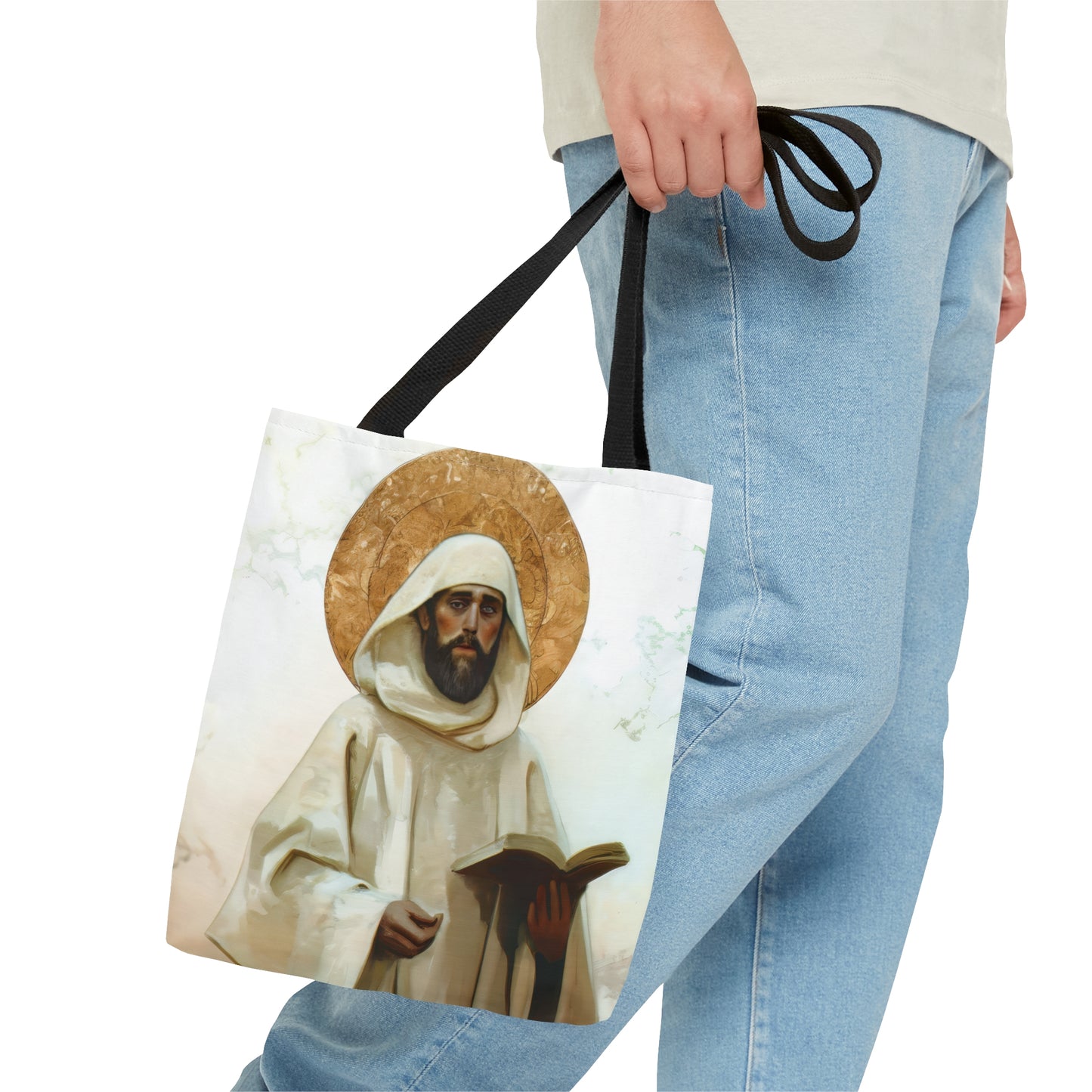 Saint William of Vercelli Tote Bag - Large Medium Small Faith Art Bag - Catholic Faith Purse - Religious Carry All Reusable Tote Bag