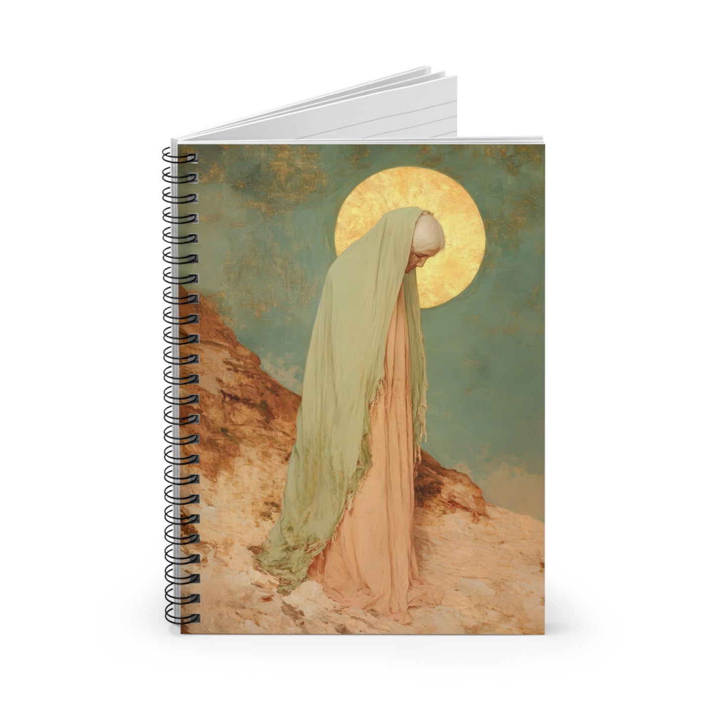 Saint Melania the Elder - Desert Mother - Sanctified Souls Art - Religious Based Notebook - Spiral Notebook
