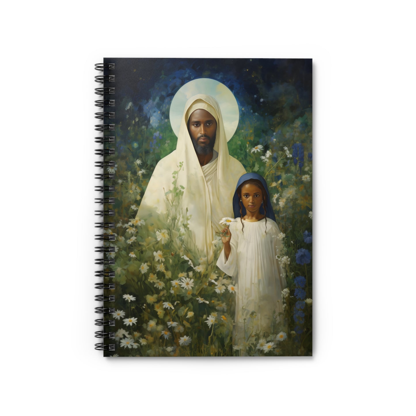 Saint Joachim Notebook - Sanctified Souls Art - Religious Based Notebook - Spiral Notebook - Ruled Line - Patron Saint of Fathers