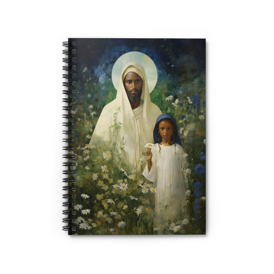 Saint Joachim Notebook - Sanctified Souls Art - Religious Based Notebook - Spiral Notebook - Ruled Line - Patron Saint of Fathers