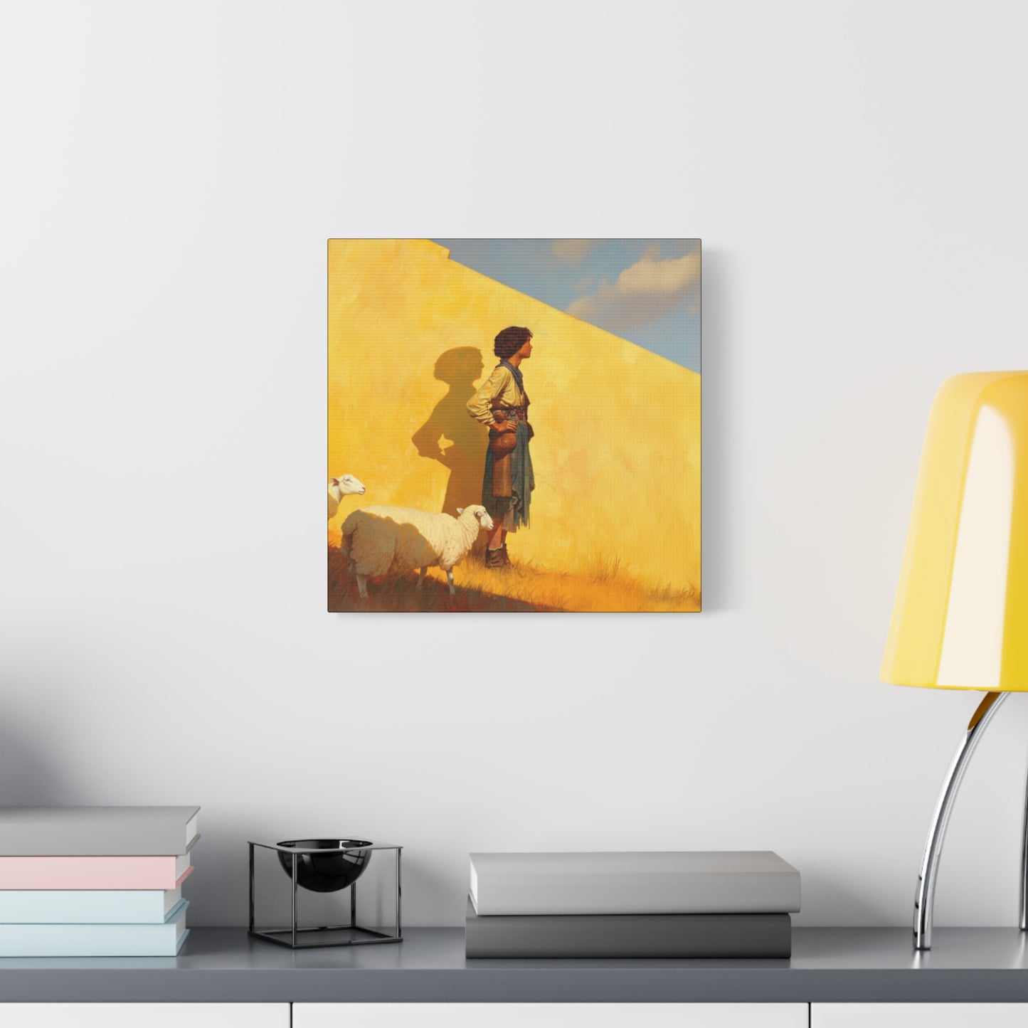 David son of Jesse - David the Shepherd Boy -  Museum Wrapped Canvas - Sanctified Souls Print - Religious Art for your Home