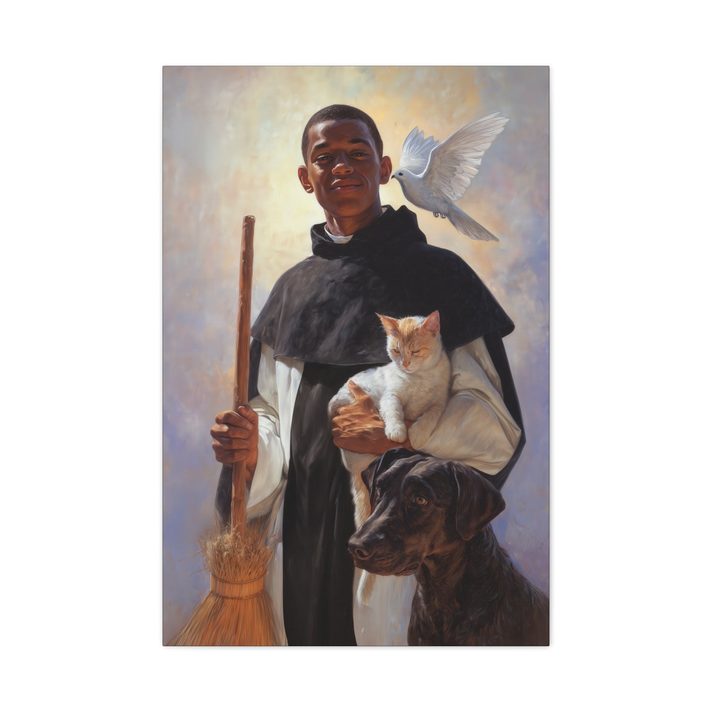 Saint Martin de Porres - Gallery Wrapped Canvas - Print - Religious Art for your Home - Catholic Art