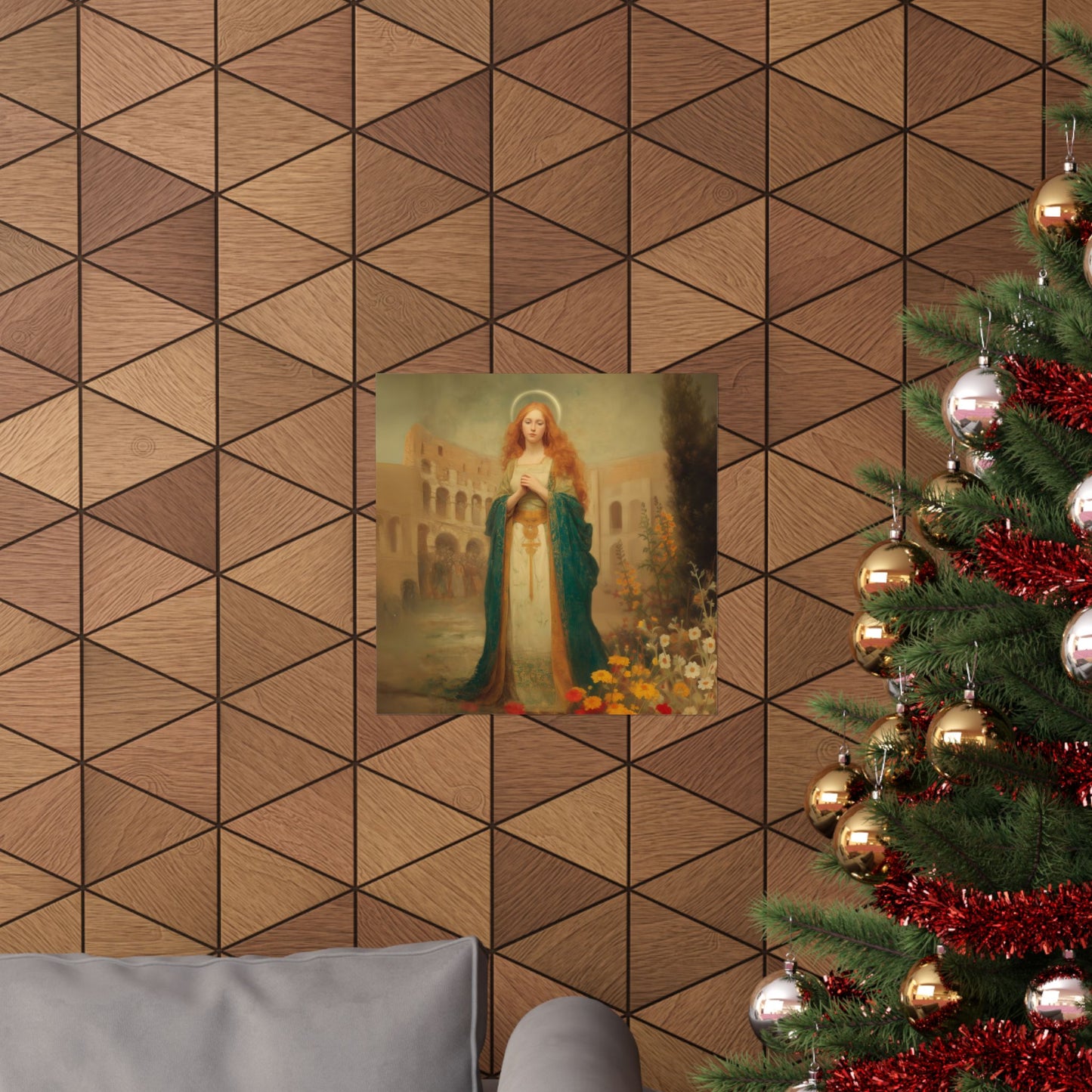 Saint Justina -  Catholic Art - Multiple Sizes - Premium Posters - Catholic Art - Christian Home - Catholic Saint Art