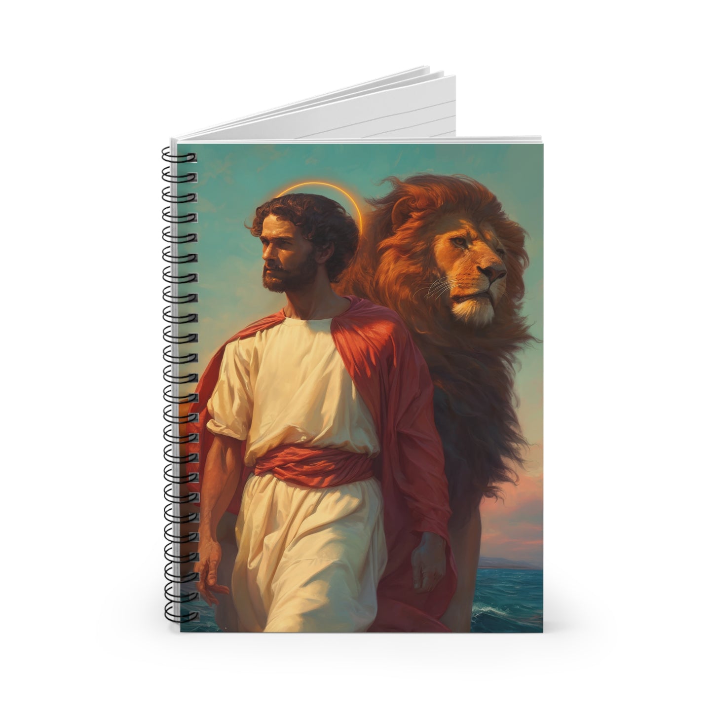 Saint Mark the Evangelist - Sanctified Souls Art - Religious - Spiral Notebook - Ruled Line - Catholic Religious art present gift