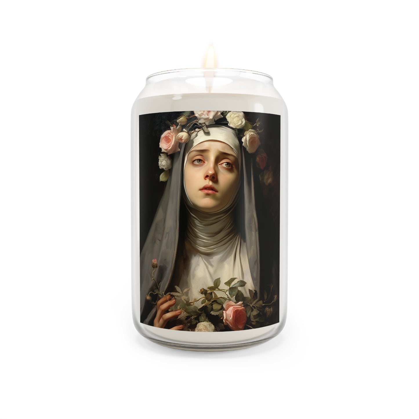 Saint Rose of Lima - Scented Prayer Candle, 13.75oz - Tall Size - Religious Prayer Candle - Catholic Art - Religious Gift - Fine Art