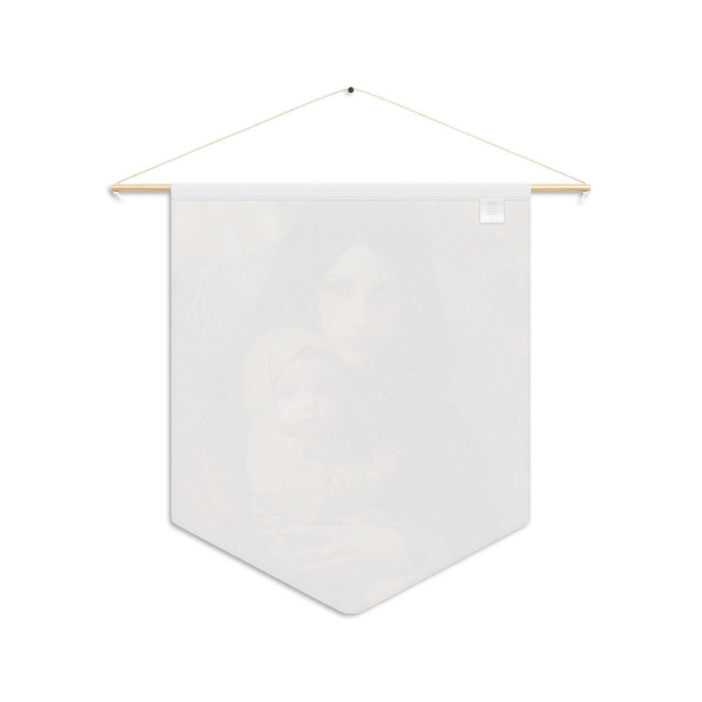 Maternal Seraph - Virgin Mary and Infant Jesus Wall Banner / Wall Hanging - Prayer room art - Catholic Home Art - Large Print - 18" x 21"