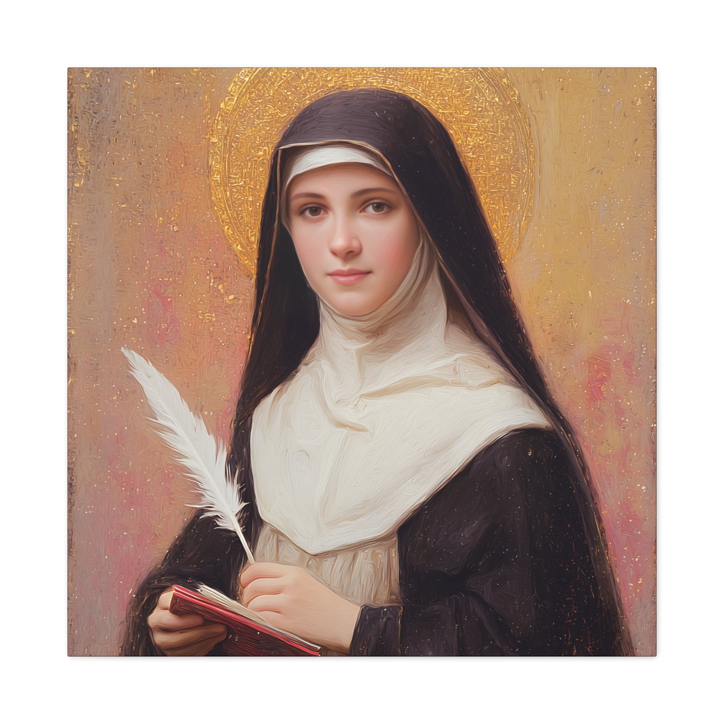 Saint Mechtildis / Mechtide of Hefta / Mechthild of Hackeborn - Gallery Wrapped Canvas - Print - Religious Art for your Home - Catholic Art