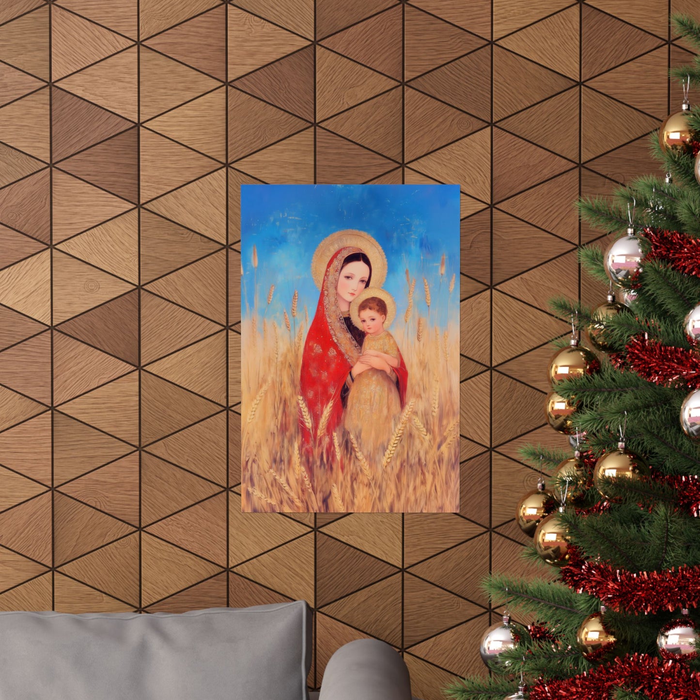 Our Lady of the Harvest - Sanctified Souls Print - Multiple Sizes - Premium Posters - Catholic Art - Christian Home